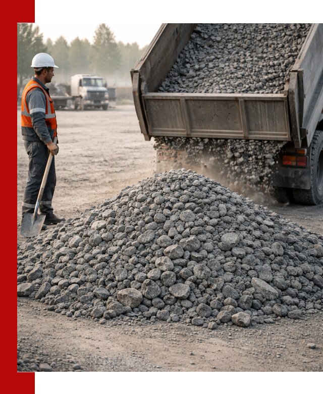 Гранитный щебень фракции 100–201 для строительства в Павлове