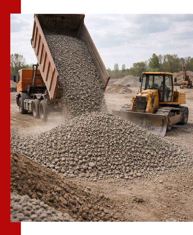 Доставка гравийного щебня фракции 40-70 в Павлове
