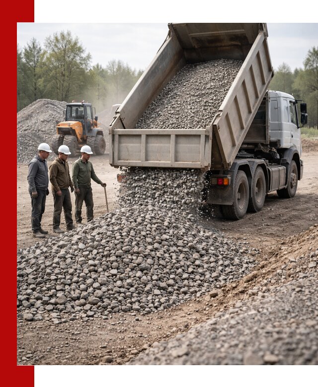 Доставка гравийного щебня фракции 70-120 в Павлове