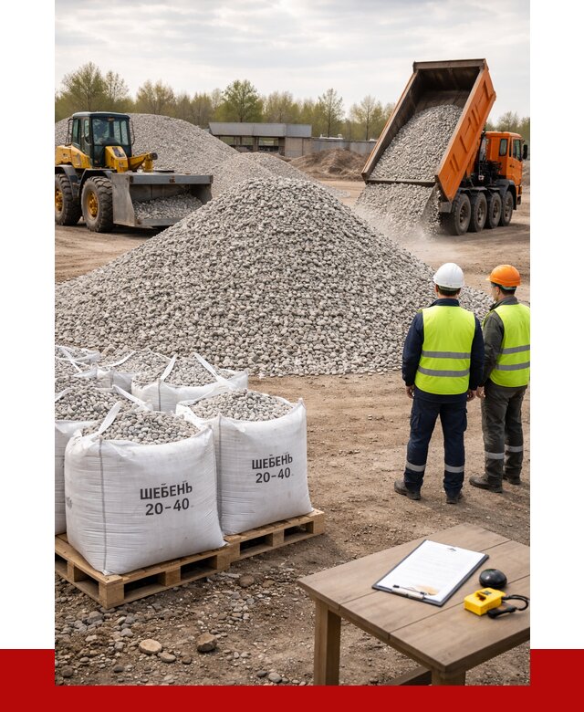 Известняковый щебень 20-40 в Павлове от 2129 р. ПРОНЕРУДПвв