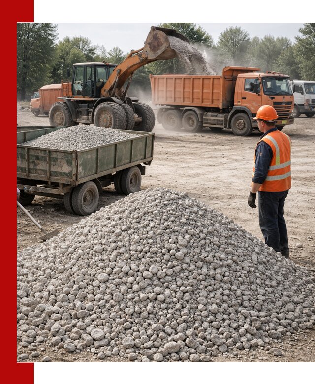 Доставка известнякового щебня фракция 20–40 в Павлове