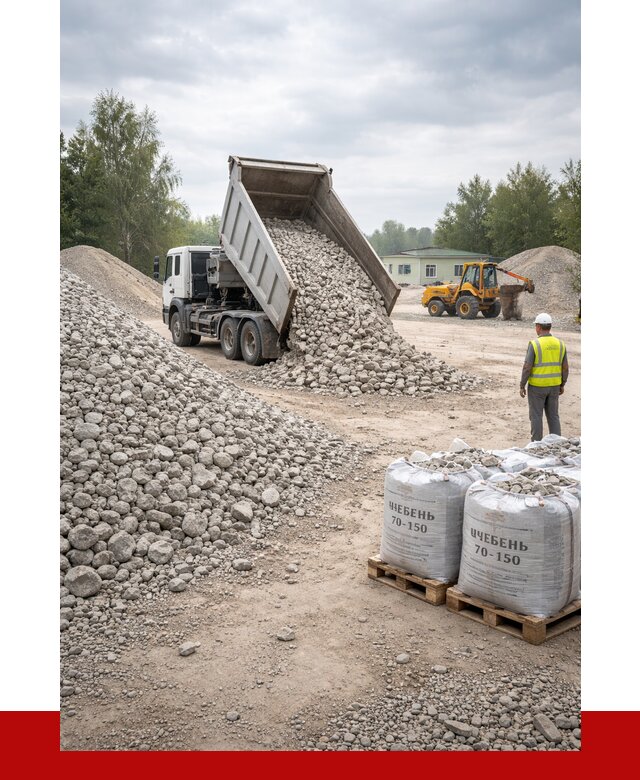 Известняковый щебень фракция 70-150 в Павлове от 1267 р. | ПРОНЕРУДПвв