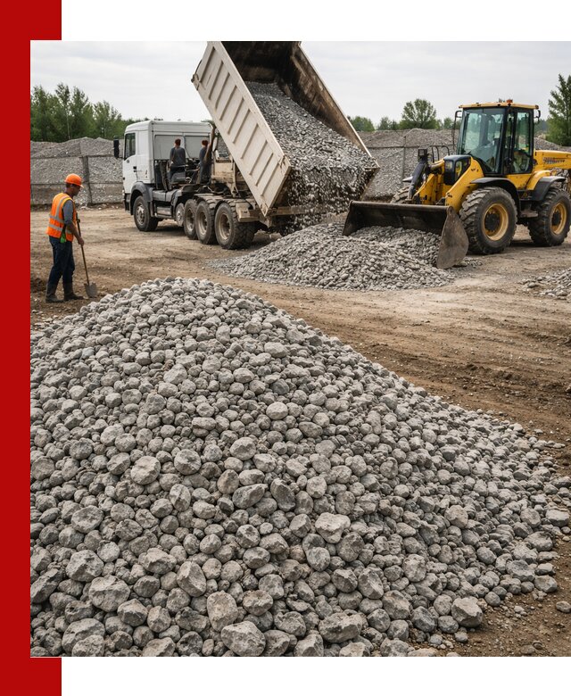 Доставка бетонного щебня фракции 40-70 в Павлове