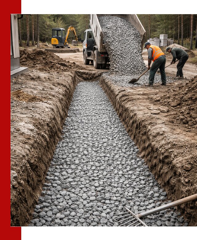 Щебень для дренажа с доставкой в Павлове высокого качества