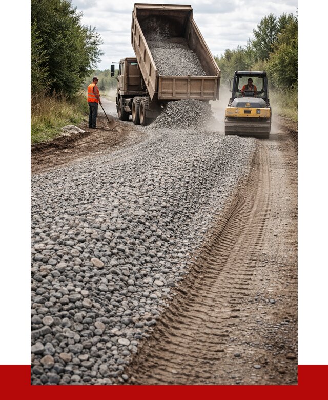 Щебень для отсыпки дороги в Павлове от 2737 р. ПРОНЕРУДПвв