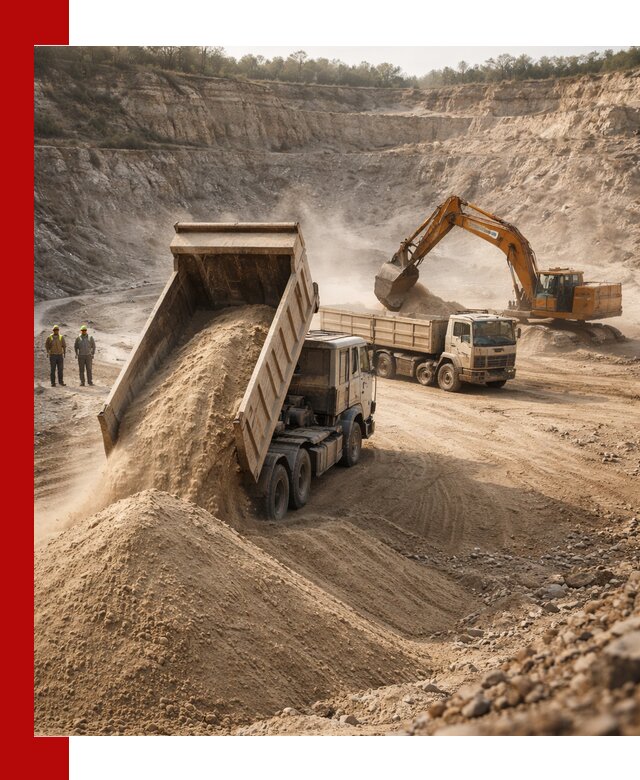 Карьерный песок навалом с доставкой в Павлове