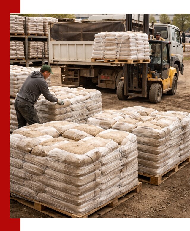 Карьерный песок в мешках с доставкой в Павлове