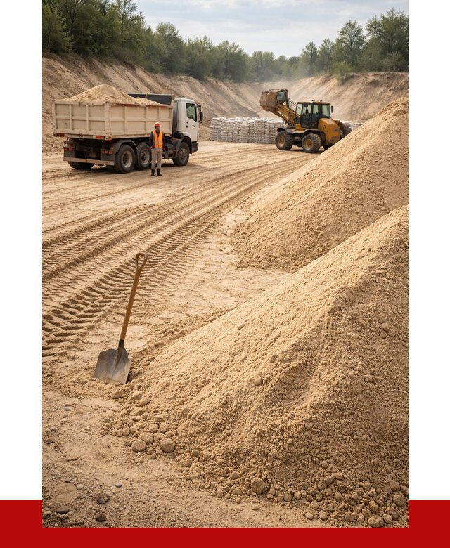 Карьерный песок мелкозернистый в Павлове от 9123 р. | ПРОНЕРУДПвв