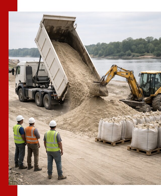 Доставка речного песка в Павлове самосвалами и погрузкой