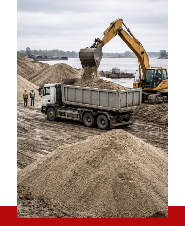 Купить речной песок навалом в Павлове от 1825 р., ПРОНЕРУДПвв