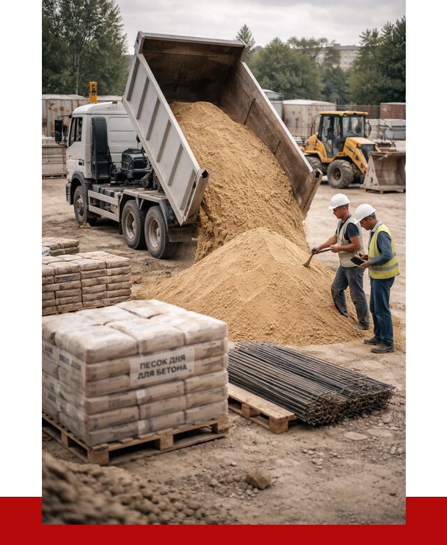 Песок для бетона в Павлове от 2534 р. с доставкой, ПРОНЕРУДПвв