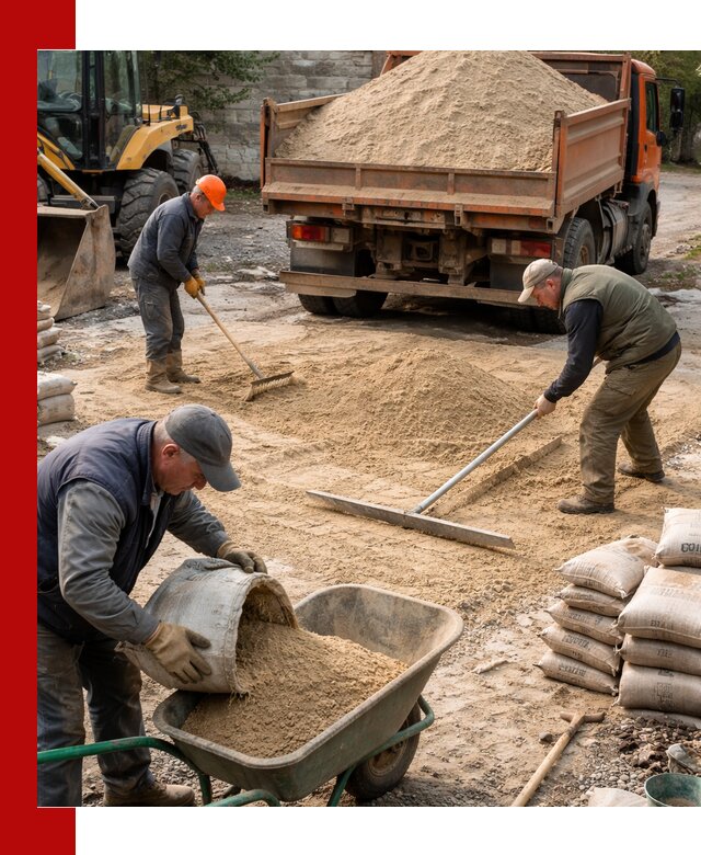 Поставка песка для стяжки в Павлове с быстрой доставкой