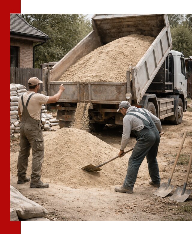 Песок для штукатурки с доставкой в Павлове качественный и чистый