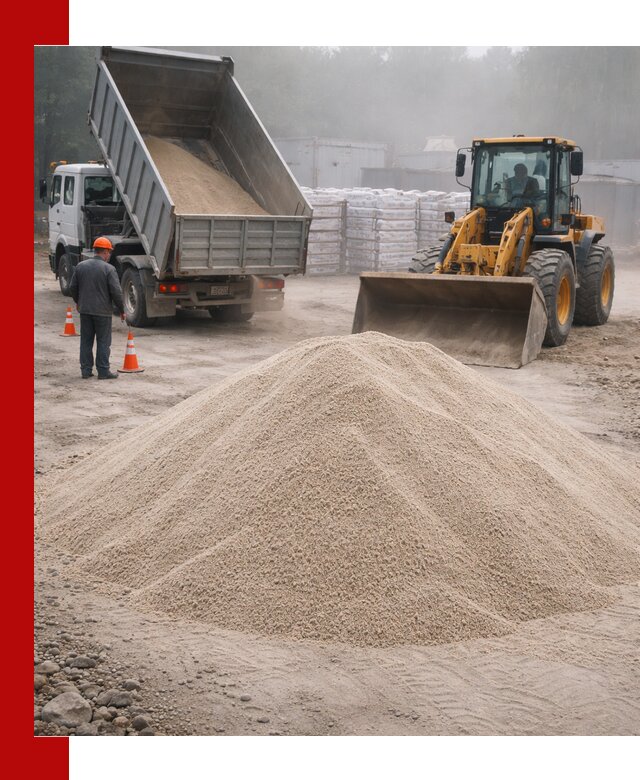 Кварцевый песок фракция 0–8 для стройработ в Павлове