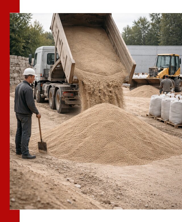 Кварцевый песок фракция 0–3 мм с доставкой в Павлове