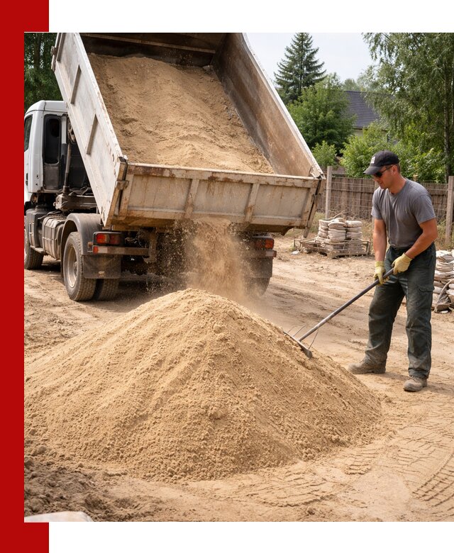 Доставка сухого песка самосвалами в Павлове