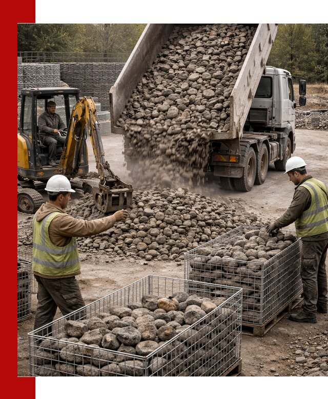 Камень для габионов фракция 100–201 в Павлове