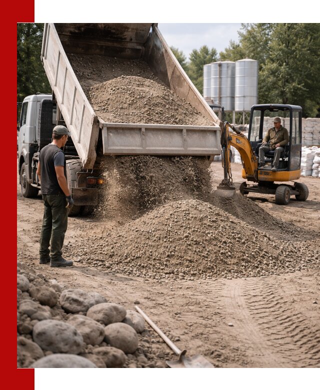 Доставка ПГС С3 в Павлове самосвалами и миксерами