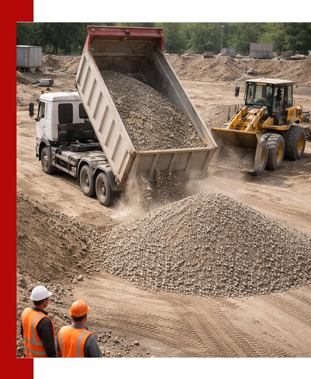 Щебень с песком (ЩГПС С2) с доставкой в Павлове
