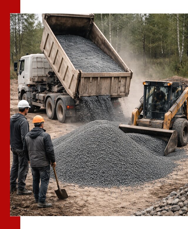 Гранитный отсев 0-5 с доставкой и разгрузкой в Павлове