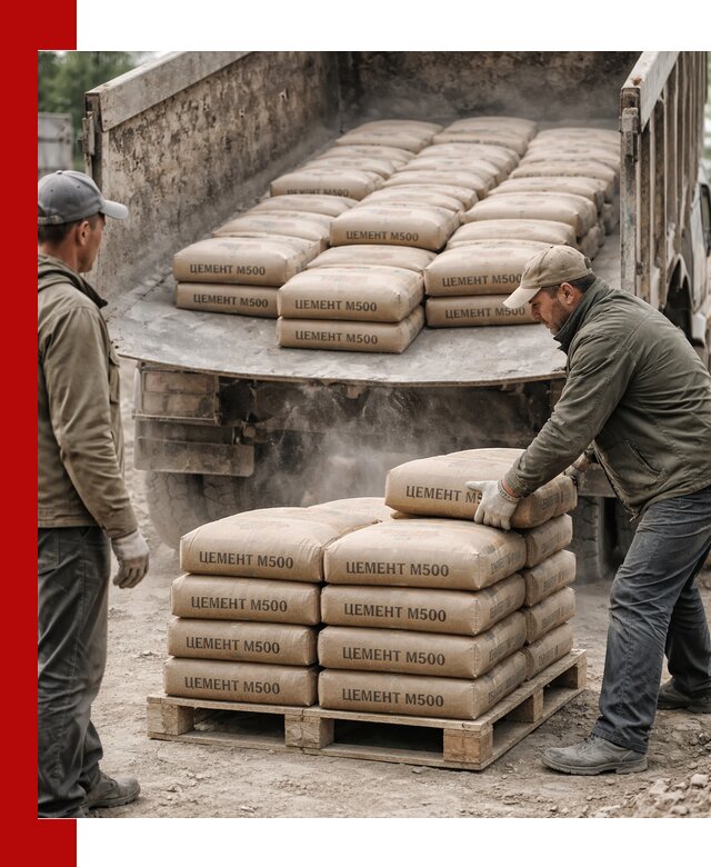 Цемент М500 с доставкой самосвалом в Павлове