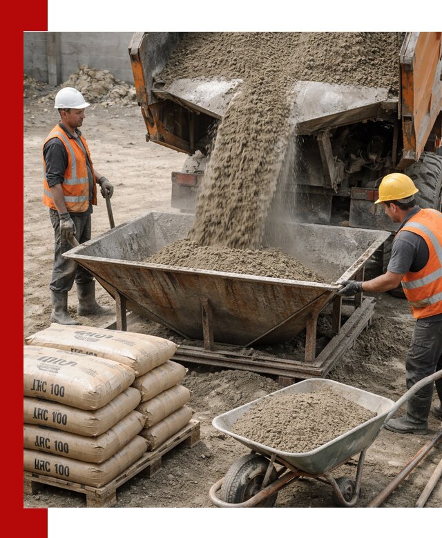 Доставка цементно-песчаной смеси М100 в Павлове