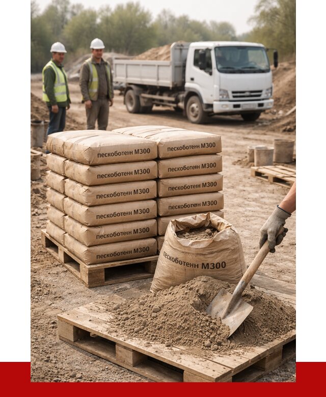 Пескобетон М300 в Павлове с доставкой от 4714 р. за куб | ПРОНЕРУДПвв