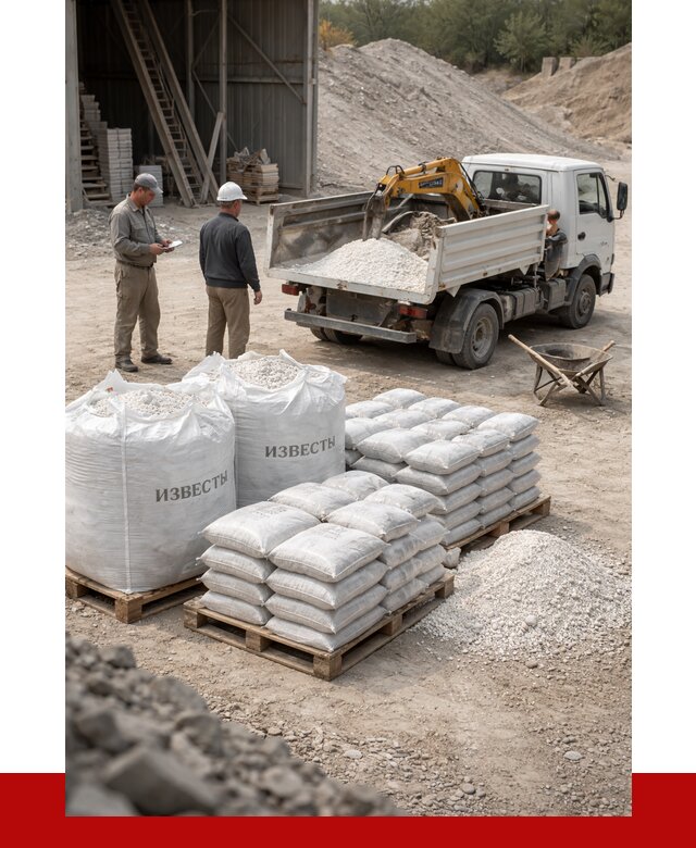 Известь строительная в Павлове с доставкой от 4258 р. | ПРОНЕРУДПвв