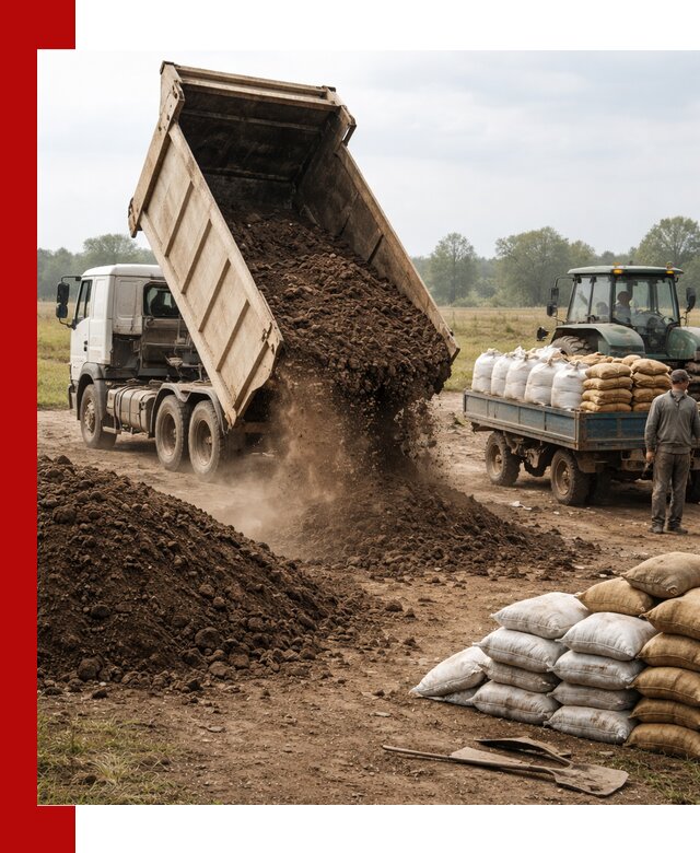 Доставка грунта и удобрений оптом в Павлове для сельхоз и строительства