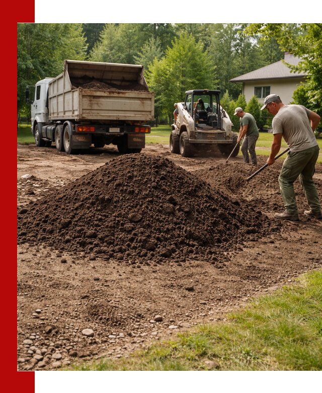 Доставка и укладка грунта для газона в Павлове