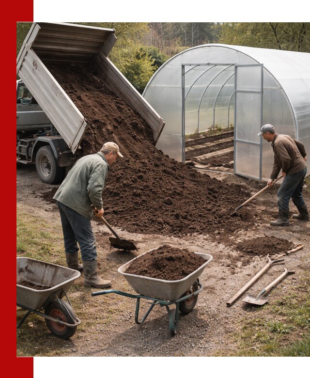 Грунт для теплицы с доставкой в Павлове — плодородный субстрат под растения