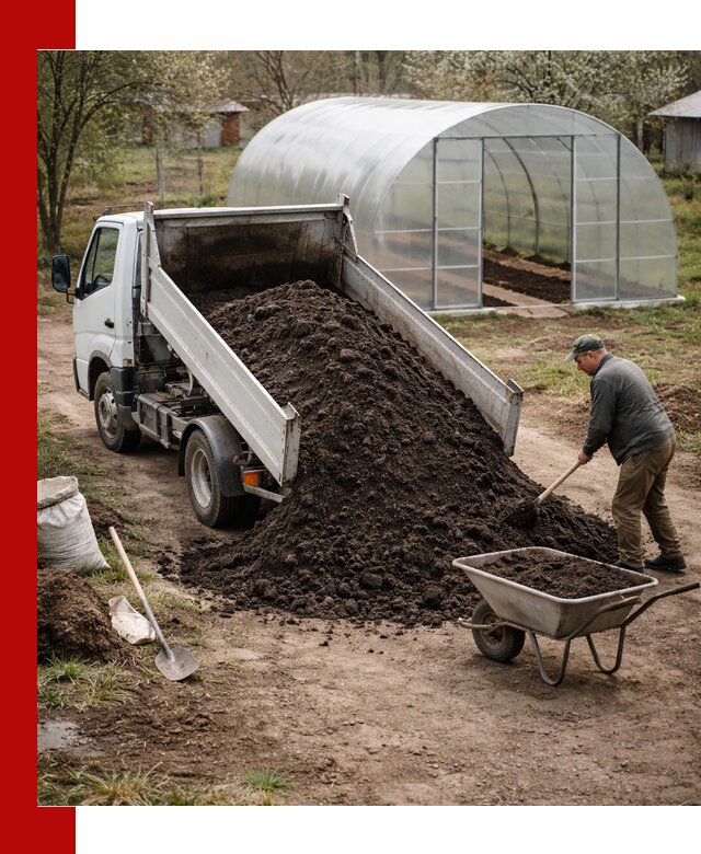 Чернозем для теплицы с доставкой в Павлове