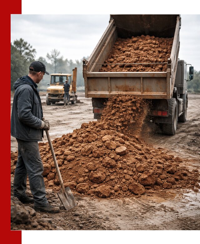 Глина для засыпки в Павлове с доставкой самосвалами