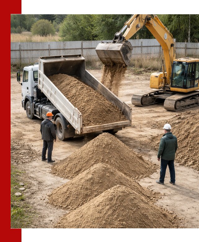 Доставка супеси вагонными и автопартиями в Павлове