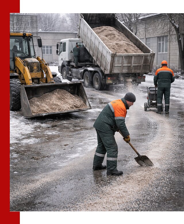 Реагент против гололеда с доставкой и нанесением в Павлове