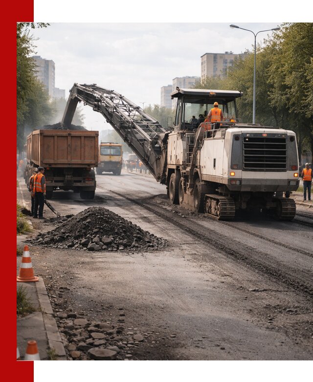 Фрезерованный асфальт в Павлове — удаление и вывоз старого покрытия