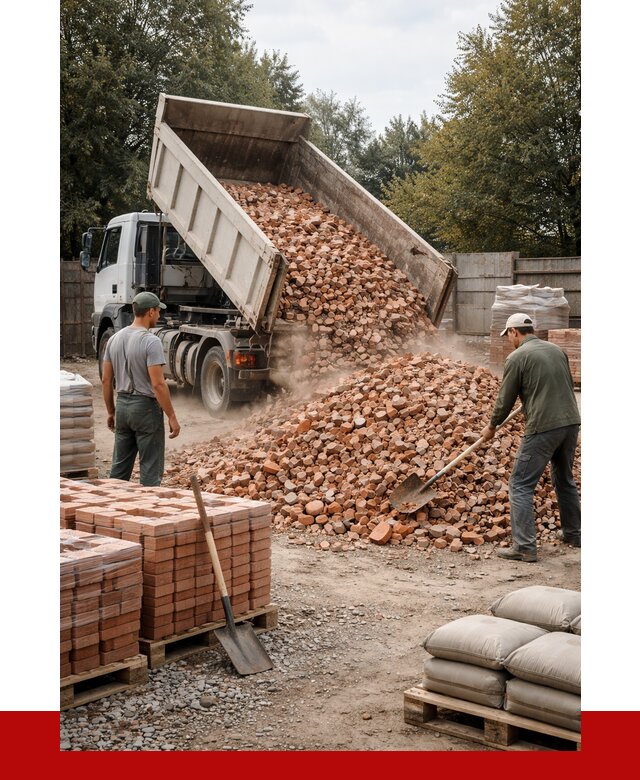 Бой кирпича в Павлове с доставкой от 4258 руб/куб | ПРОНЕРУДПвв