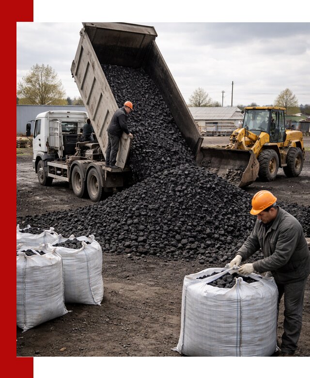 Доставка каменного угля в Павлове оптом и в розницу