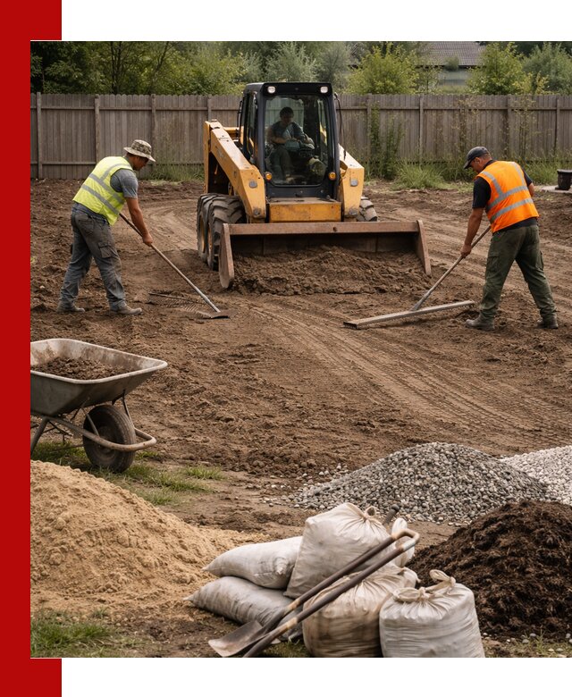 Выравнивание участка под строительство и благоустройство в Павлове