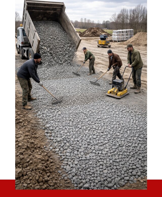 Устройство щебеночной подушки в Павлове от 4562 р. ПРОНЕРУДПвв