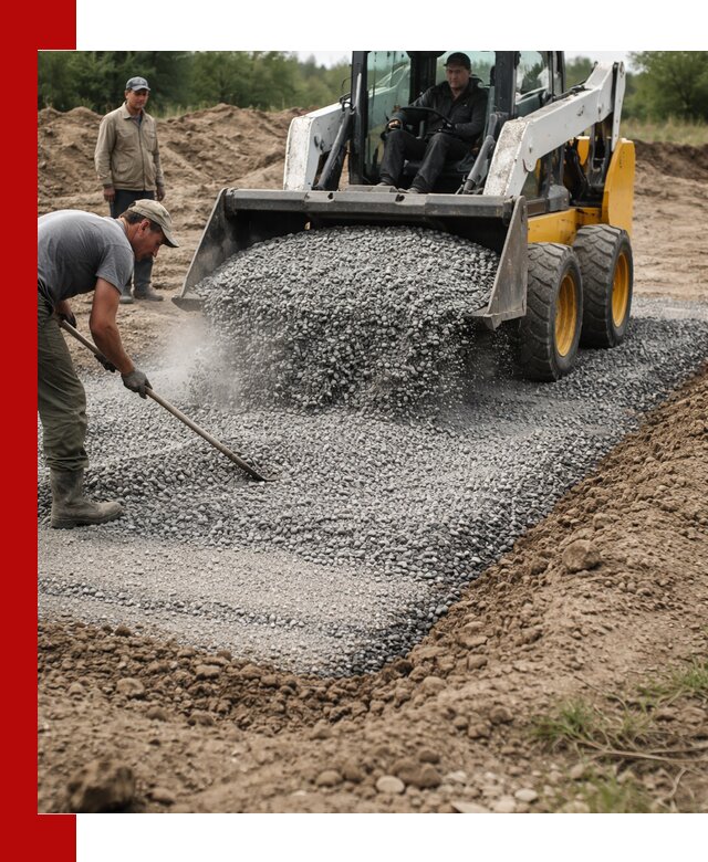 Устройство щебеночной подушки в Павлове для дорог и фундаментов